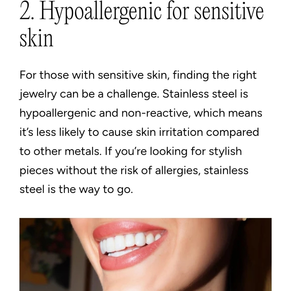 Why should I buy Jewelry with a stainless steel base?